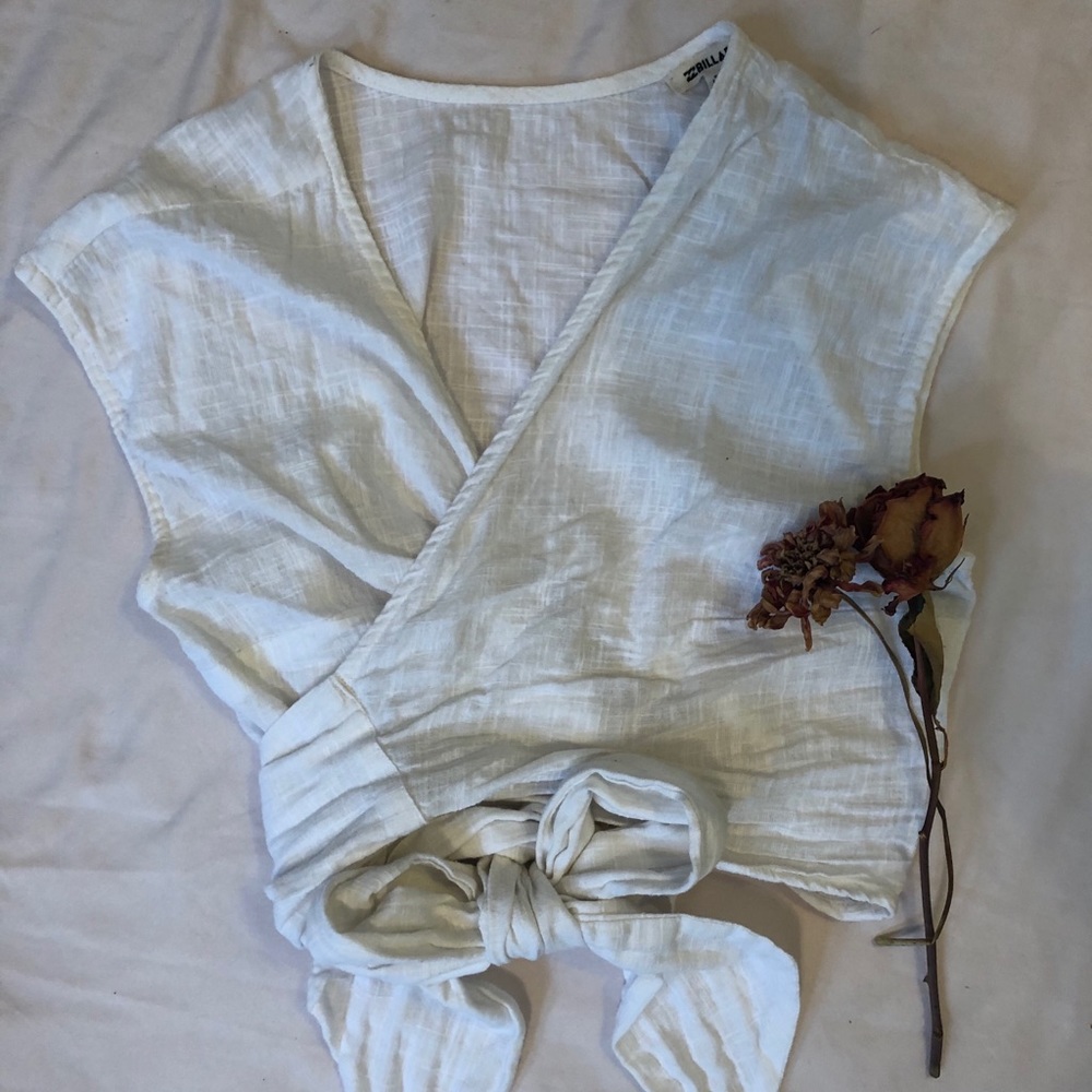 Billabong Linen Wrap Top